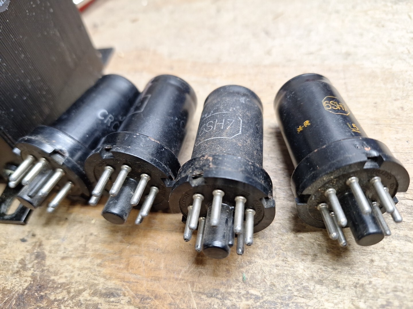 6SH7 Pentode Radio Tubes RCA Victor Lot of 4 Metal Tested