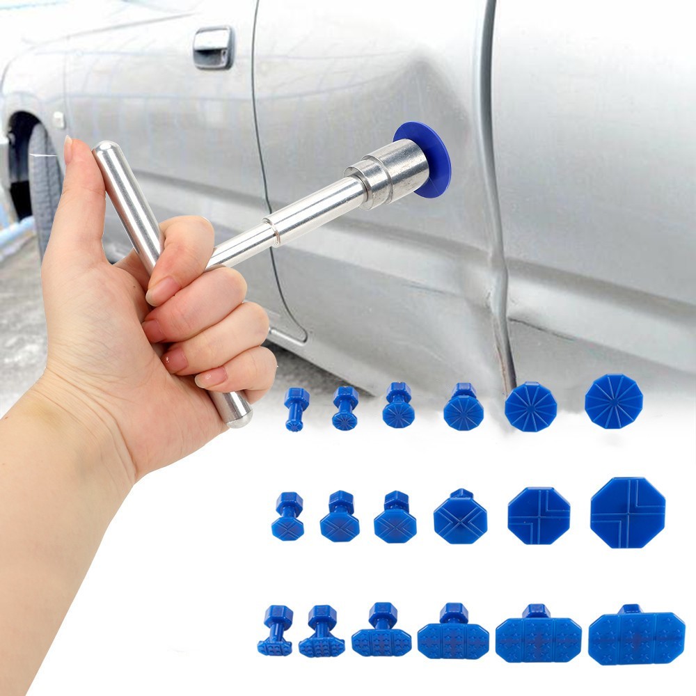 Car Dent Repair Puller, Tools Kit With 18pcs Plastic Glue Tabs plastiT-Handle
