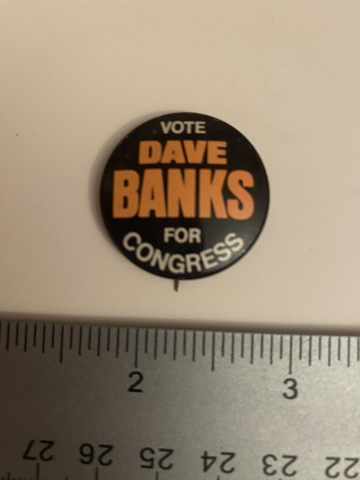 Vote Dave Banks For Congress Pin Back Button P55