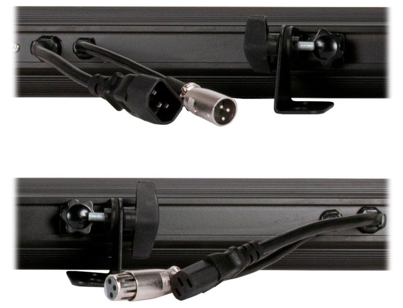 (2) American DJ ECO BAR UV DMX Ultraviolet LED Bar Black Lights w/Remotes+Fogger