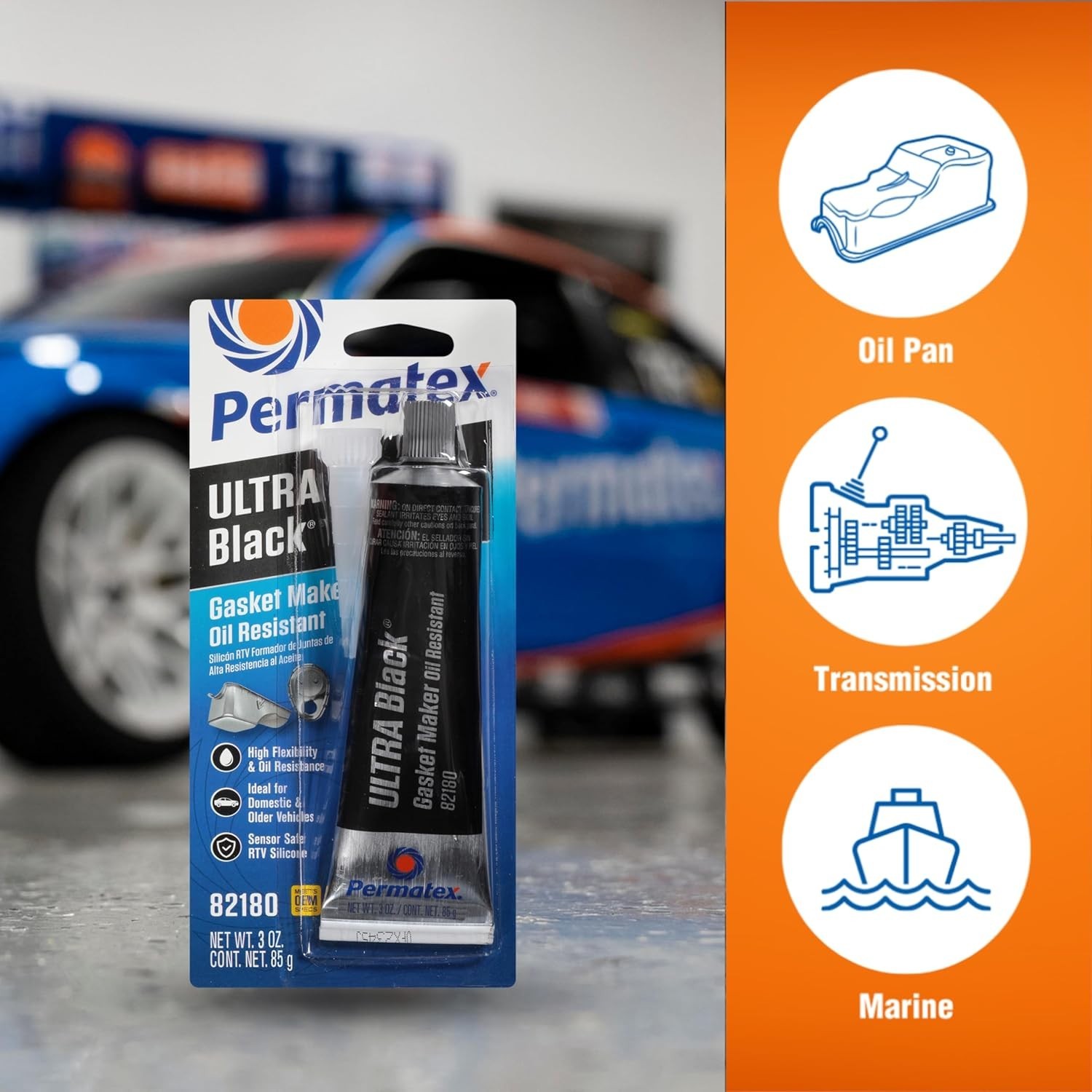 3oz Maximum Oil Resistance Gasket Maker - Fast-Curing, Sensor-Safe Silicone