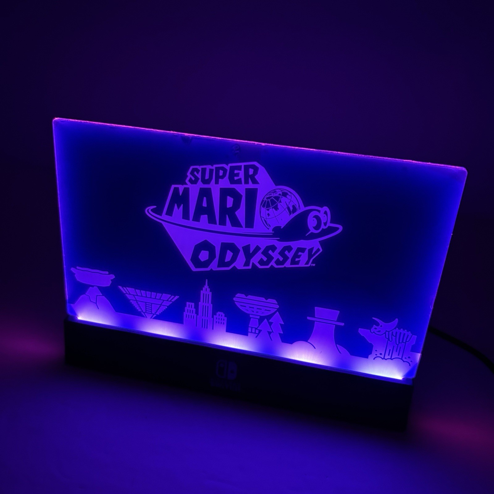 Nintendo Switch Dock Shield Mario Light Up Tested Works