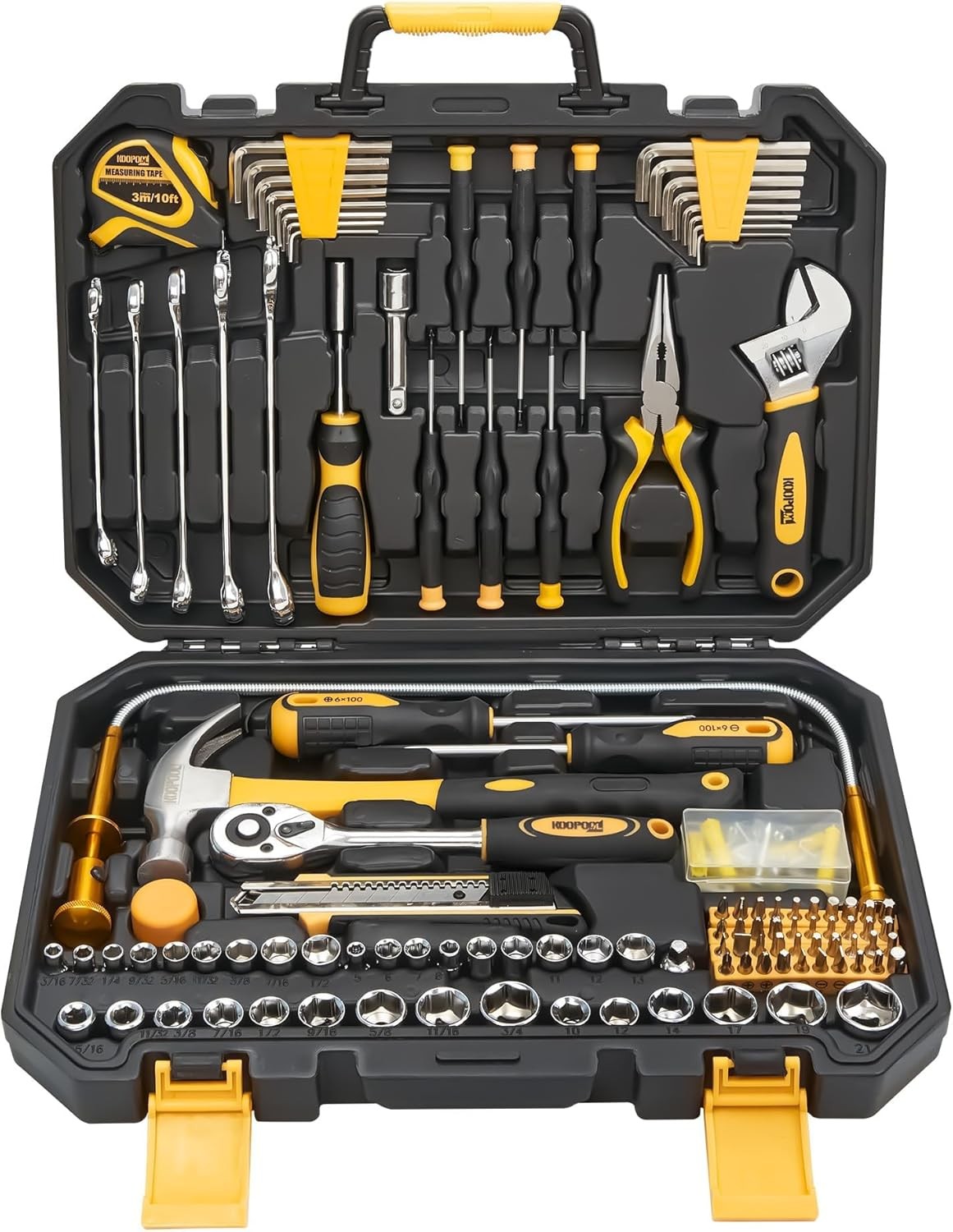 159 Piece Tools Kit,Tool Box Set for Mechanic and Car,General Household Tool Kit