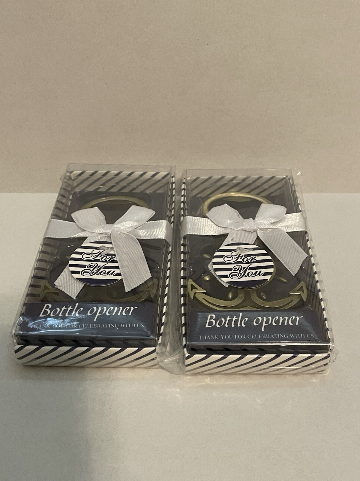 2 Nautical Themed Anchor & Wheel Bottle Openers