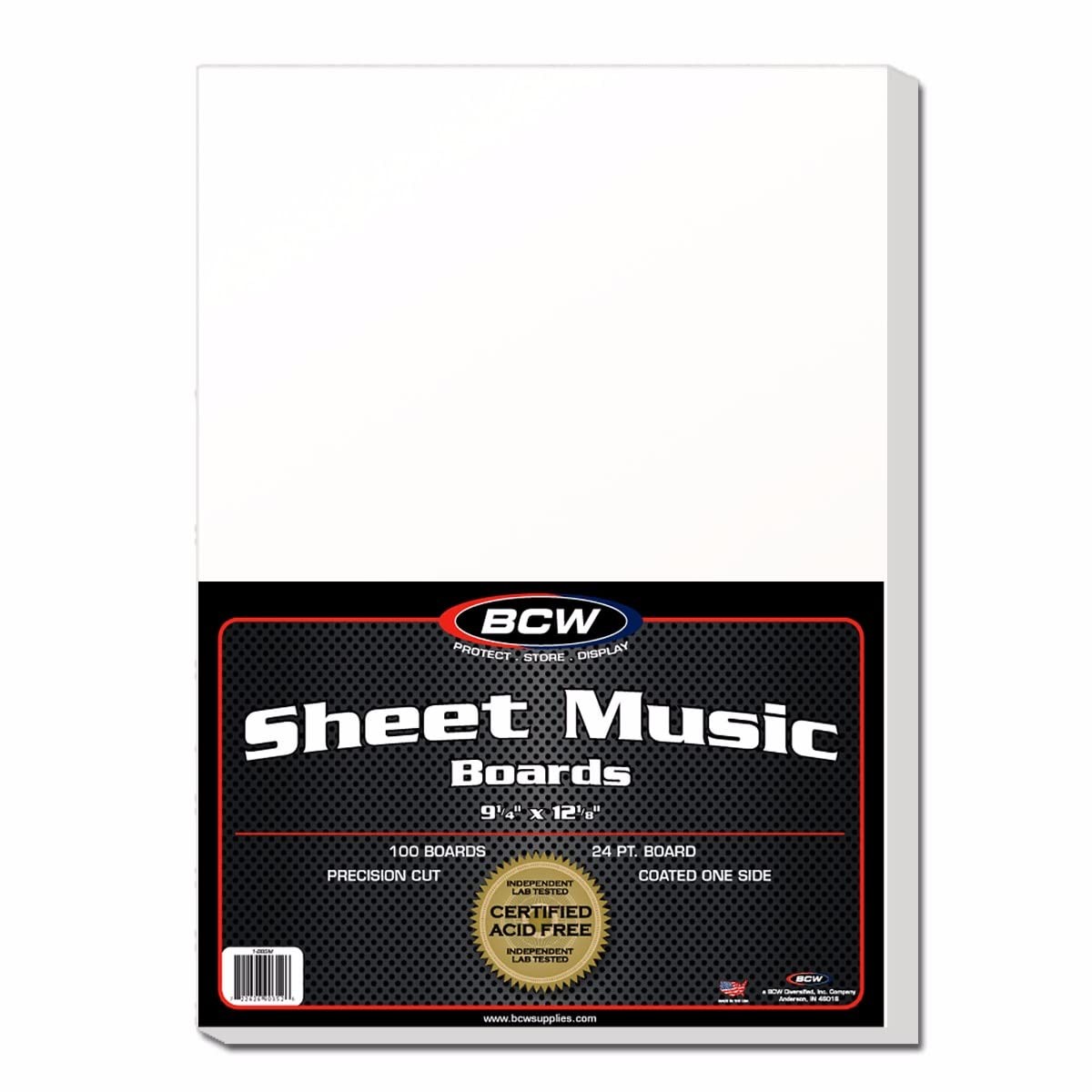 Bcw Sheet Music Backing Boards Certified Acid-Free Heavy Cardstock 9 1/4 X 12