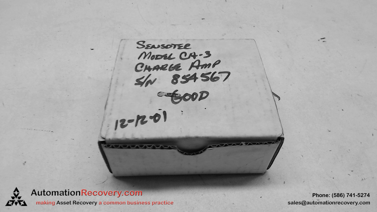 SENSOTEC 060-3168-02  CHARGE AMPLIFIER INPUT 15VDC, NEW #108747