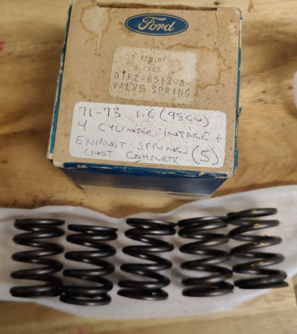 NOS OEM 1971-73 Ford 1.6L 98cc L4 Valve Spring Set of 5 Ford D1FZ-6513-A
