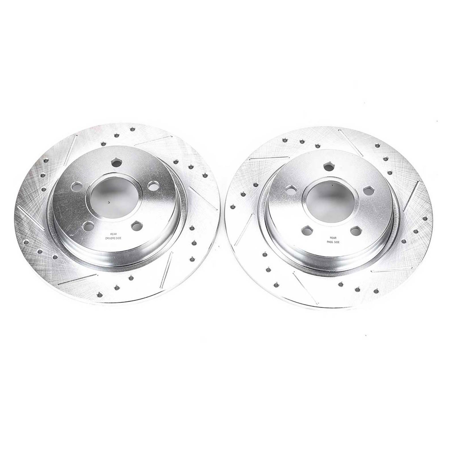 Power Stop EBR1066XPR Drilled & Slotted Rear Rotor Set for Volvo C30 / C70 / S40