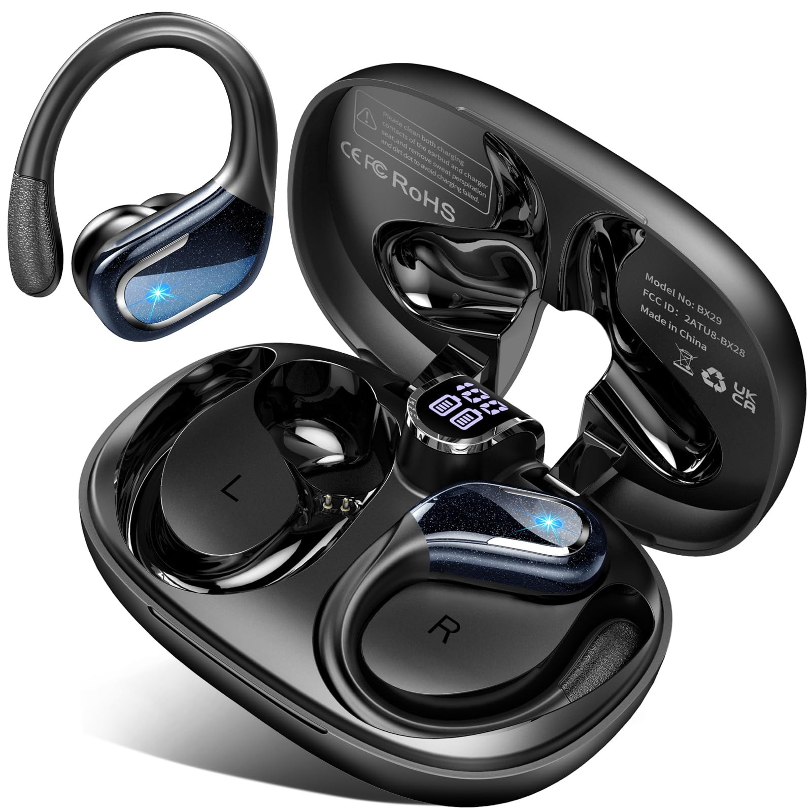 Wireless Earbuds, 75hrs Bluetooth 5.4 Headphone Sport, 2025 Bluetooth Earbuds...