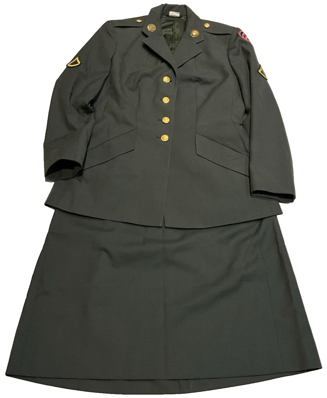 1988 U.S. Army Woman's Uniform Jacket & Skirt Collar Insignias & Patches