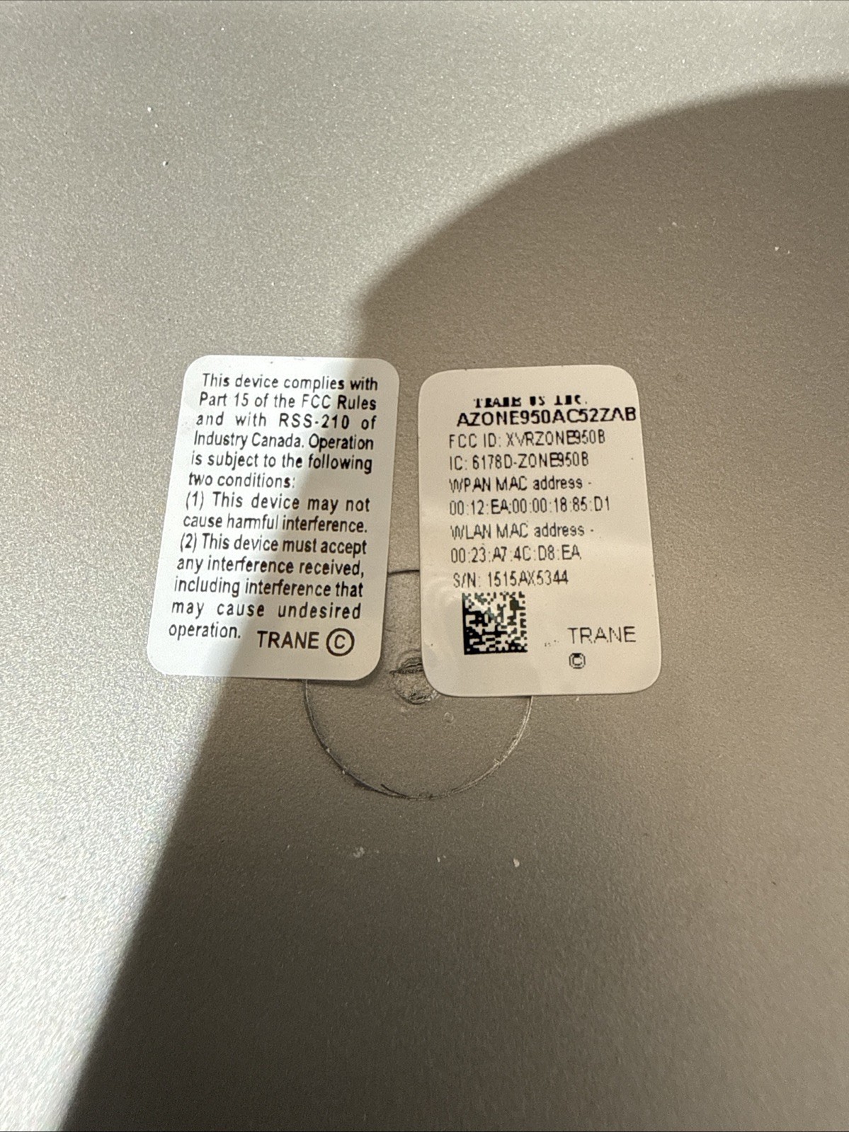 American Standard Acculink Platinum 950 Control