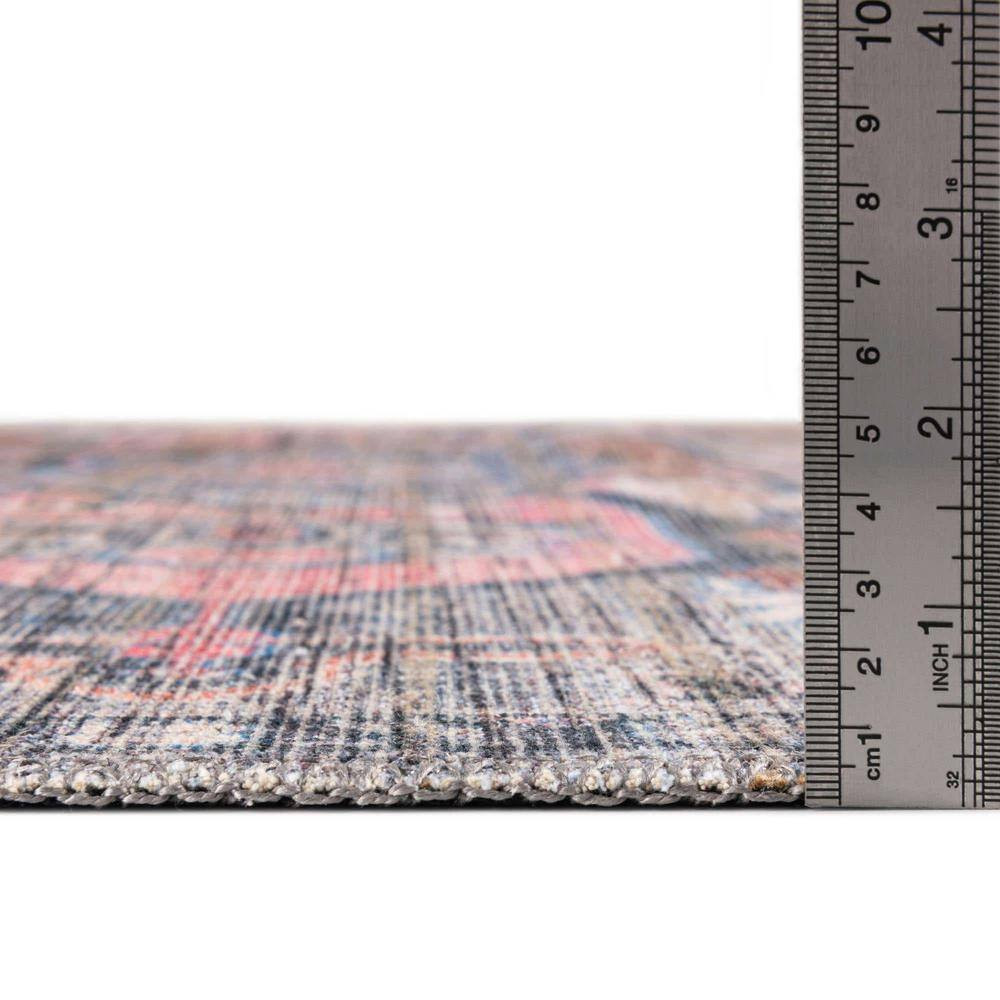 Nostalgia Gem Multi 4 Ft. round Machine Washable Area Rug
