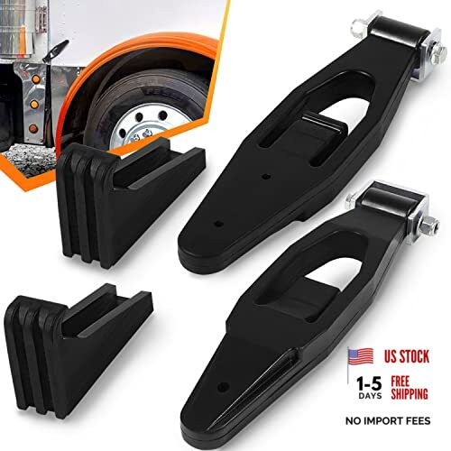 2 Pack for Peterbilt Kenworth Hood Latch Base Strap with Catch Bracket Kit for