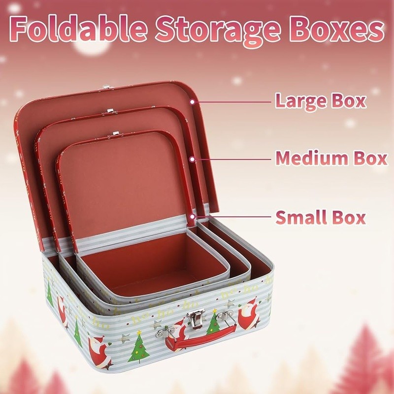 Decorative Cardboard Storage Boxes Stackable Organizers Home & Gift Wrapping New