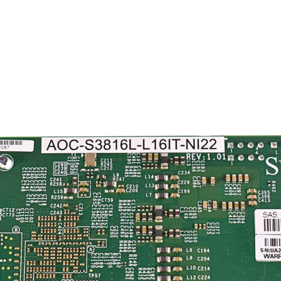 Broadcom 3816 12Gb/s SAS RAID Controller, AOC-S3816L-L16IT-NI22