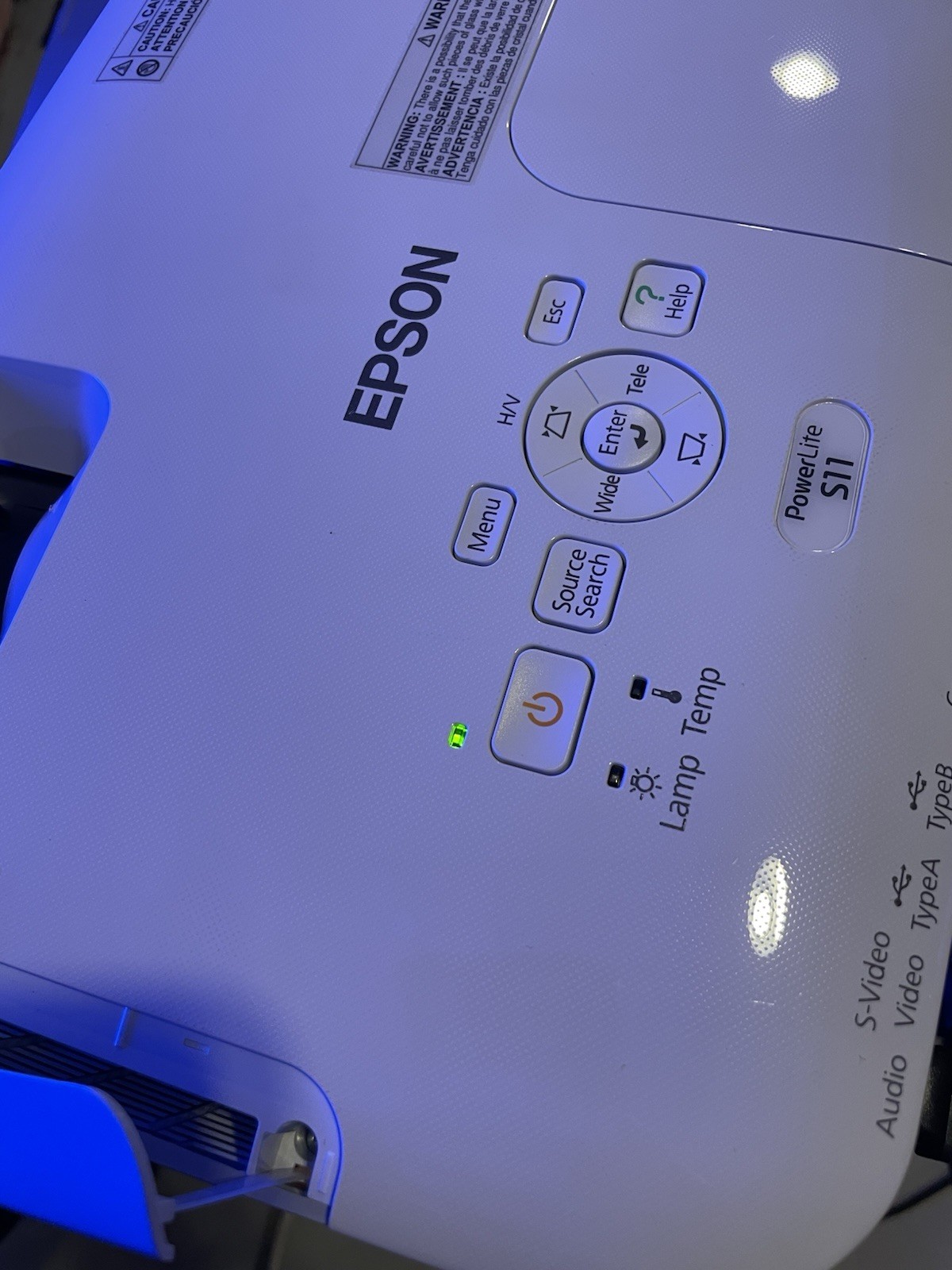 Epson PowerLite S11 Projector With Extras TESTED With Remote And Extras As Shown