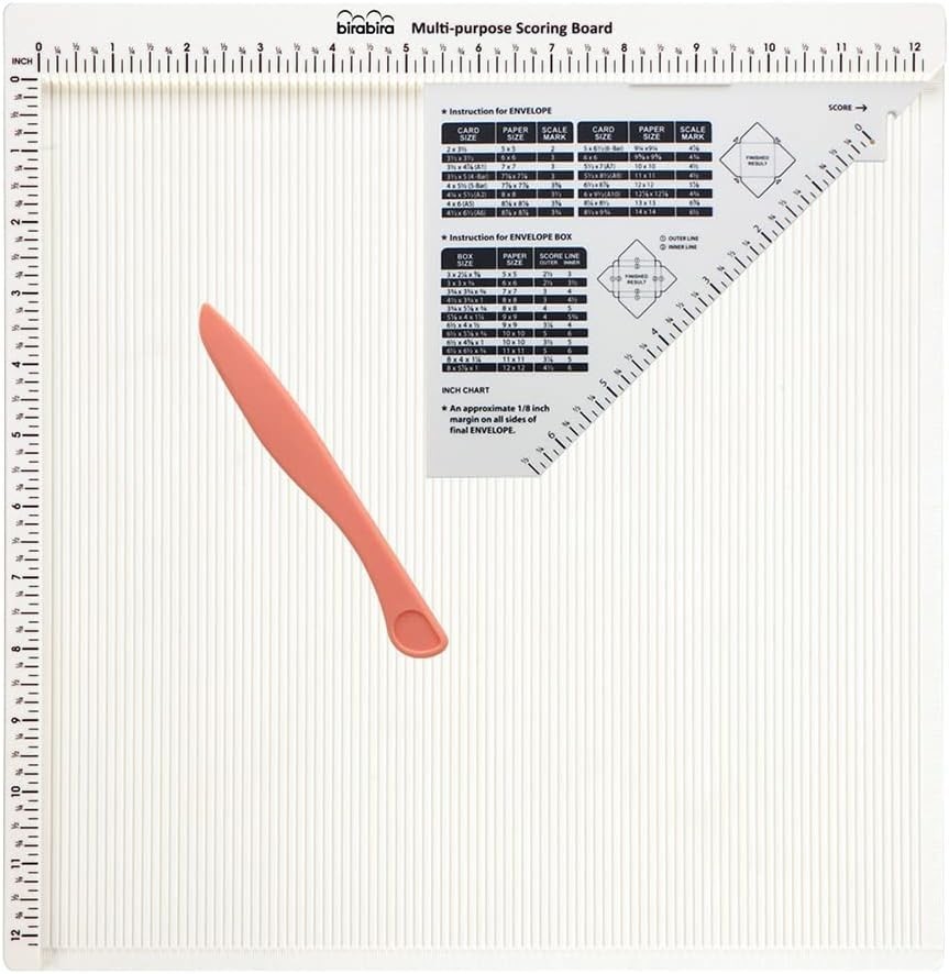Bira Craft 12 X 12 inch Multi-Purpose Scoring Board & Score and Fold Tool