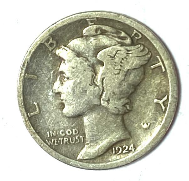 1924 D 10c Mercury Silver Dime Rare Ten Cents Denver