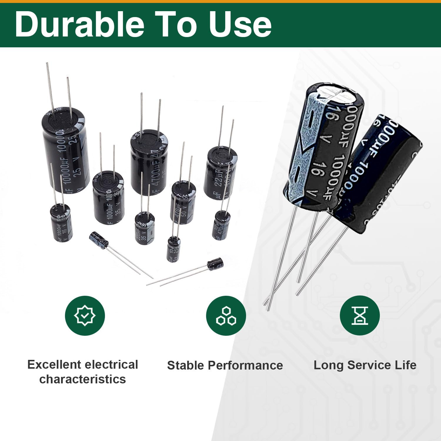 280 Pcs 24 Values Electrolytic Capacitor Assortment Box Kit(0.1Uf - 1000Uf),Dire