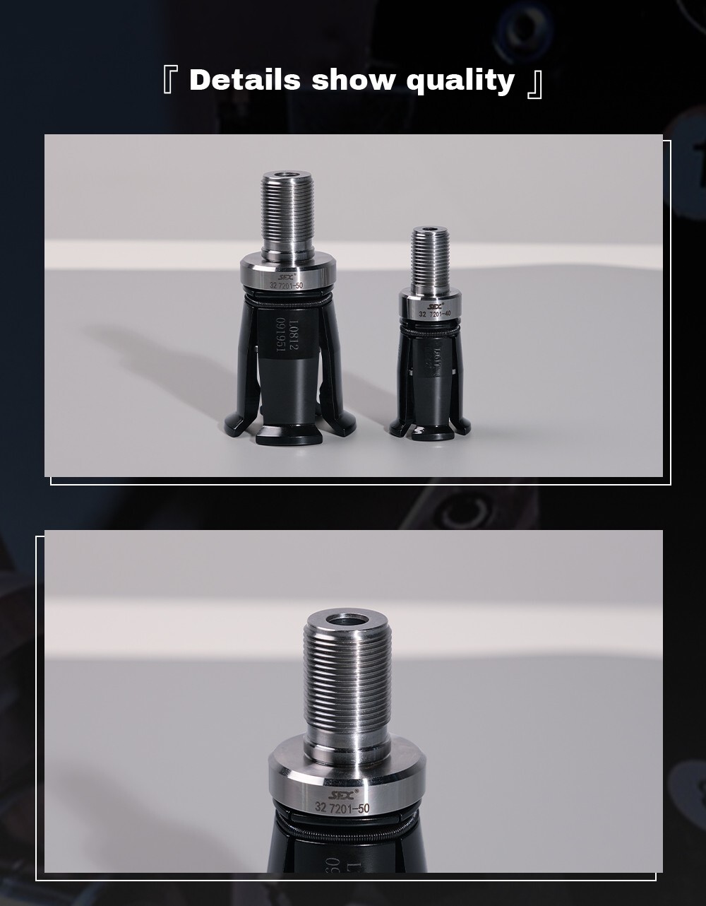 SFX ISO20-OTT Internal Thread Spindle Pull Claw CNC Gripper for ISO Pull Stud