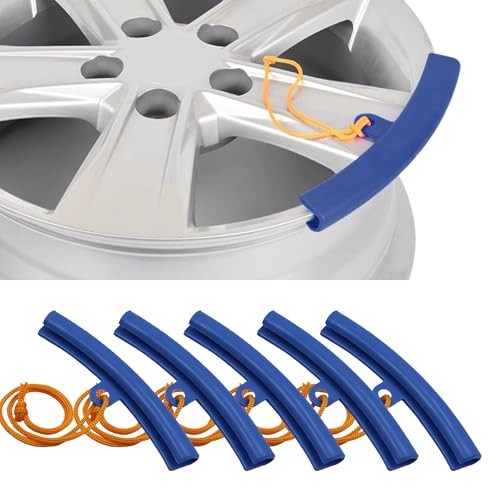 5 Pack 15 cm Tire Changing Rim Protectors | polyurethane construction, Blue