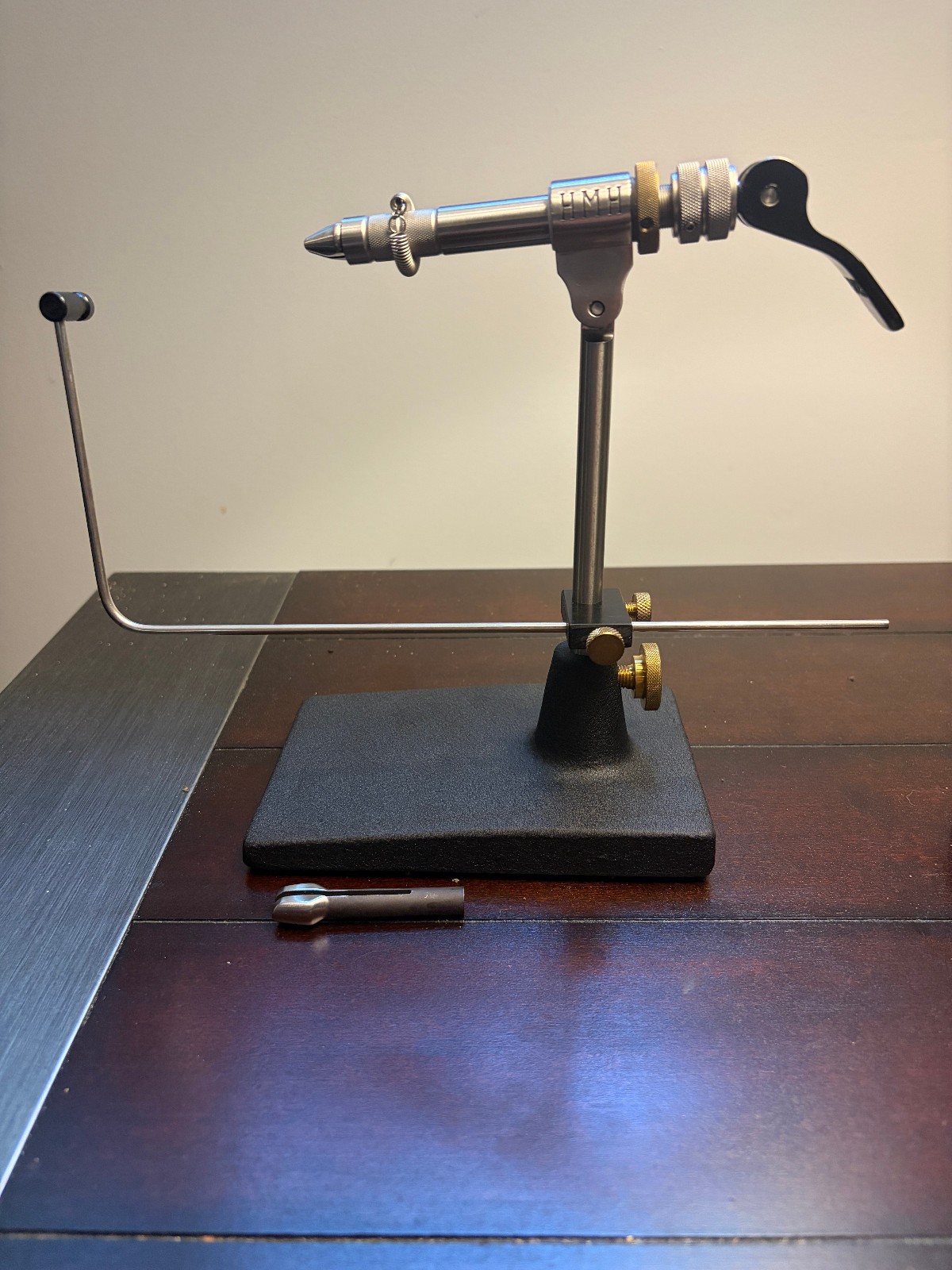 HMH Standard Fly Tying Vise + Bobbin Rest w/Magnum Jaw Upgrade Kit