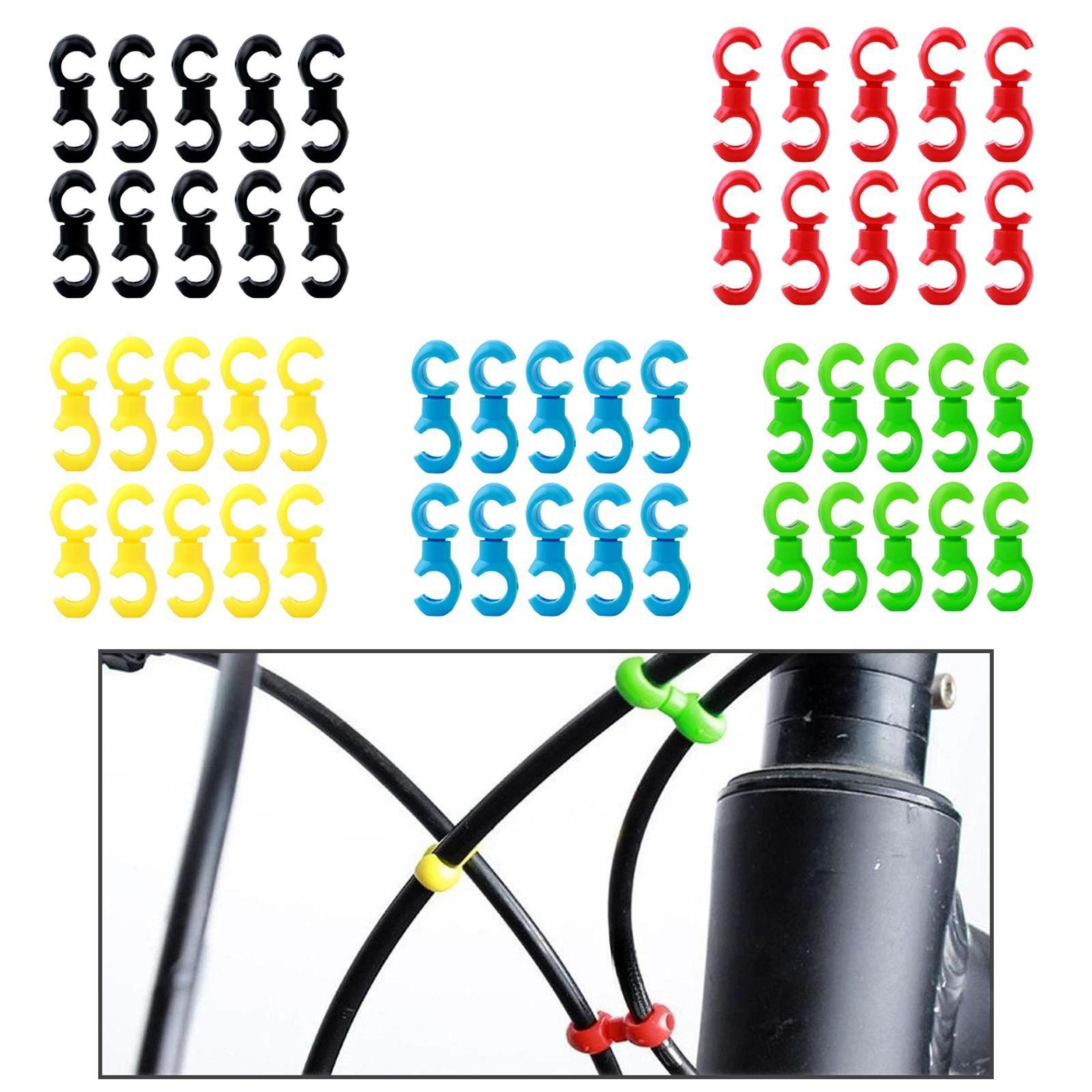 10x Bike Cable Clasps Bike Brake Cables for Riding Mountain Bike Road Bikes