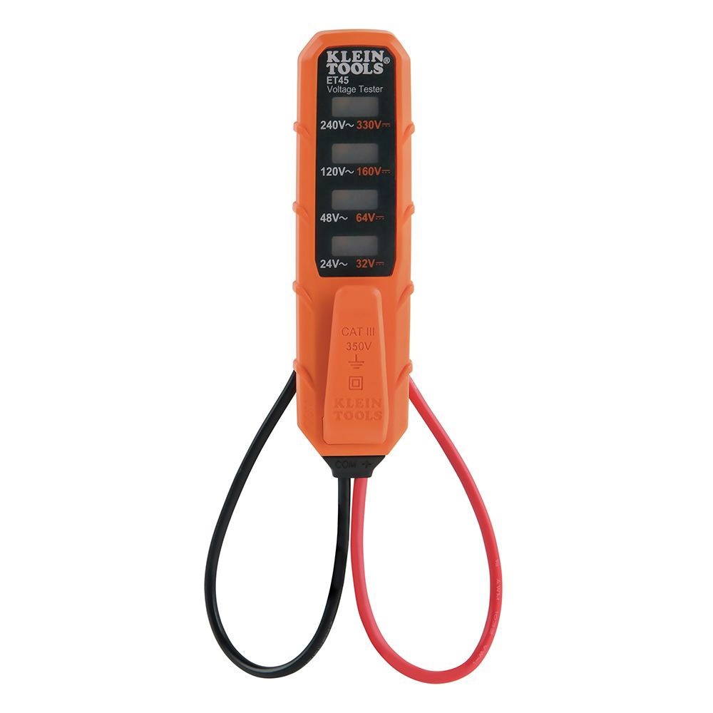Klein Tools ET45 CATIII 350V 24V-240V AC 32V-330V DC AC/DC Voltage Tester New