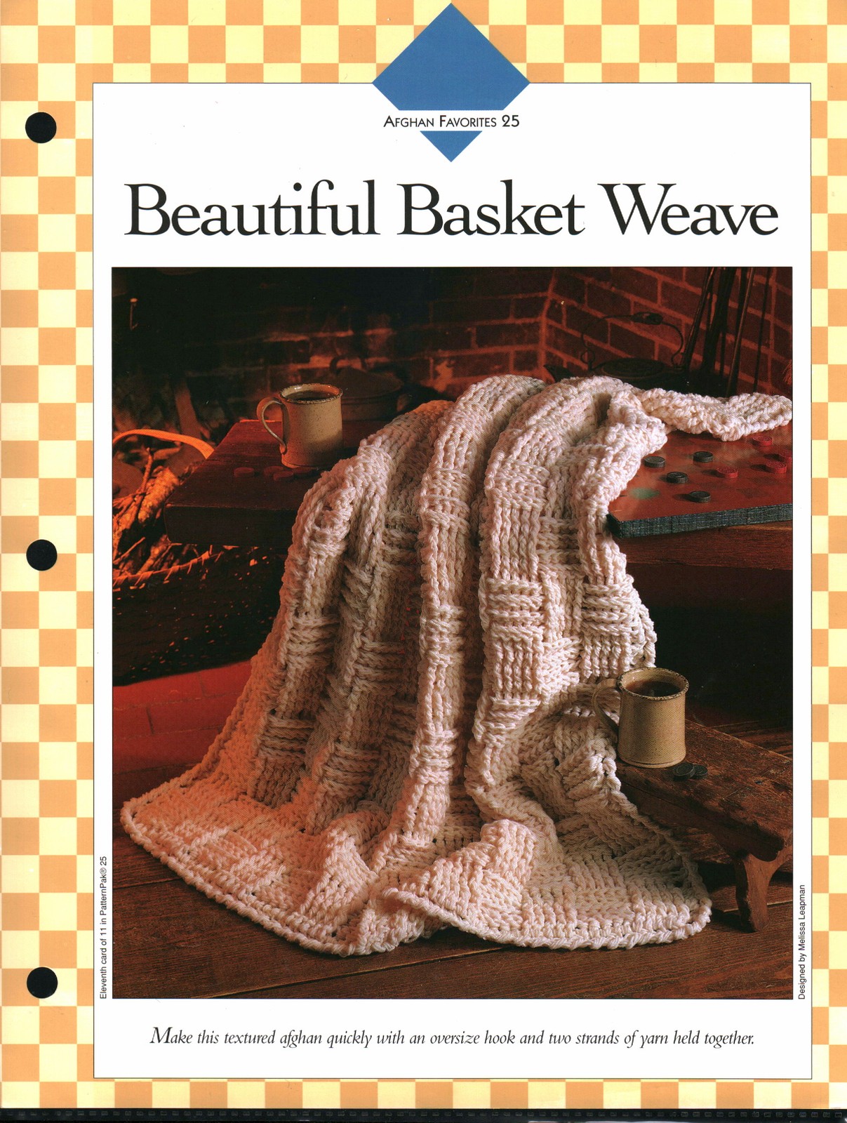 Beautiful Basket Weave Afghan - Afghan Favorites 25 | Vanna Crochet Fave 85250-K