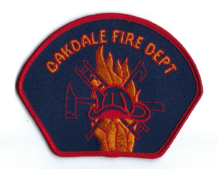 Oakdale (Allen Parish) LA Louisiana Fire Dept. patch - NEW! *Clothback*