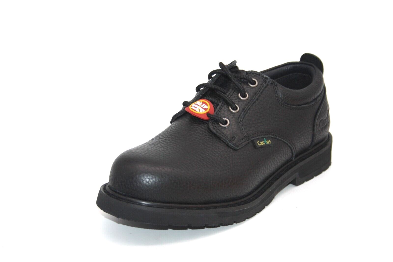 Cactus FOOTWEAR Men's 4820S Leather Work Boots STEEL TOE BLACK SLIP RESISTANT