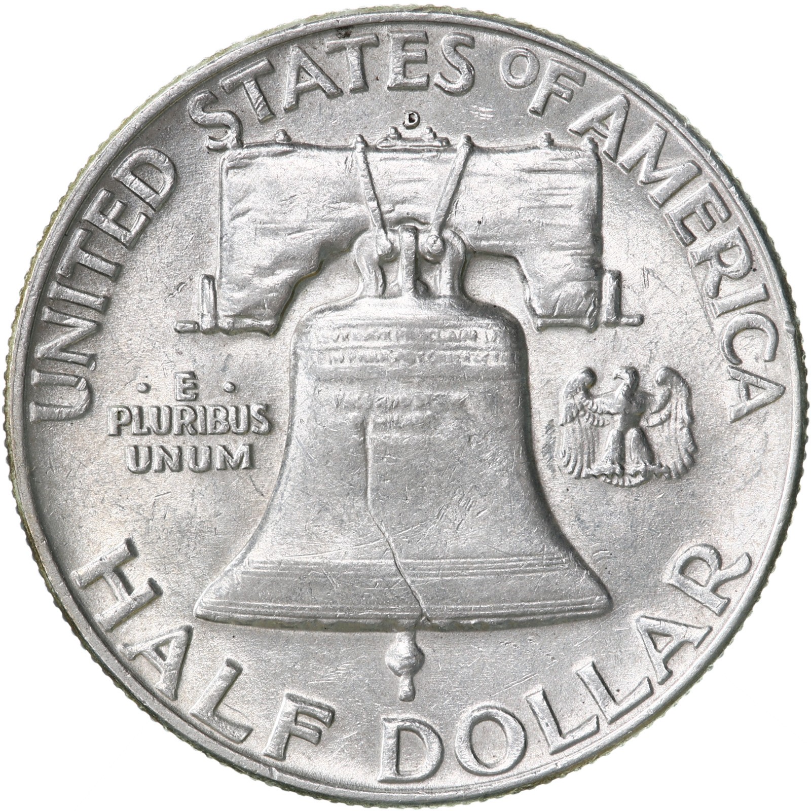 1953 D Franklin Half Dollar About Uncirculated 90% Silver