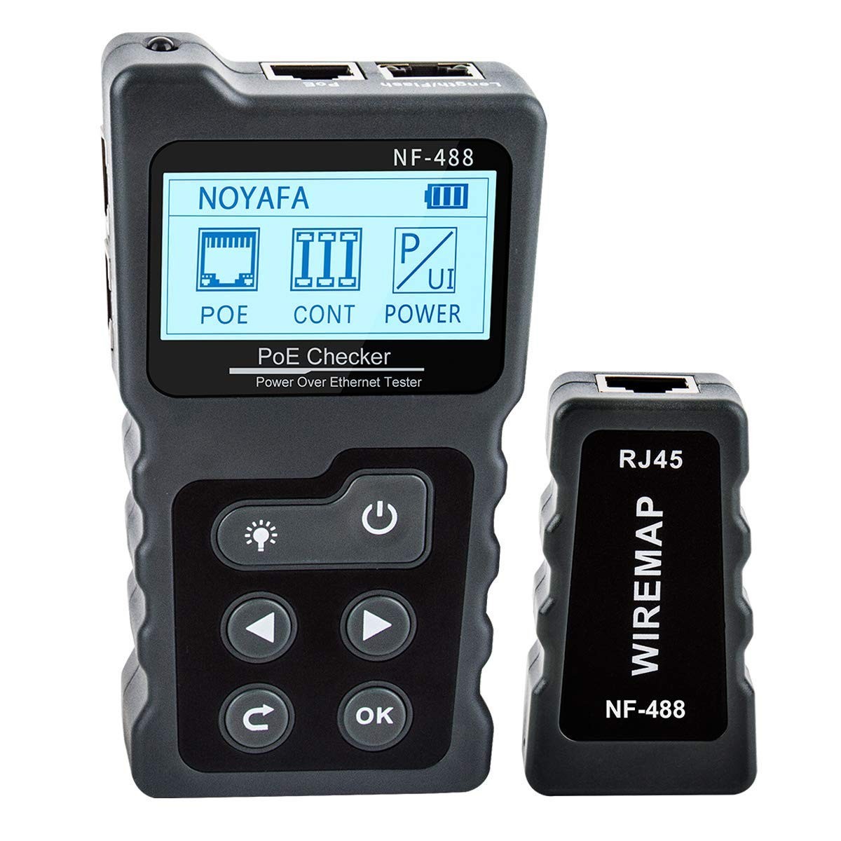 Efficient PoE Tester for DC Power, Voltage & Network Cable Testing - 4 x 1.5 in