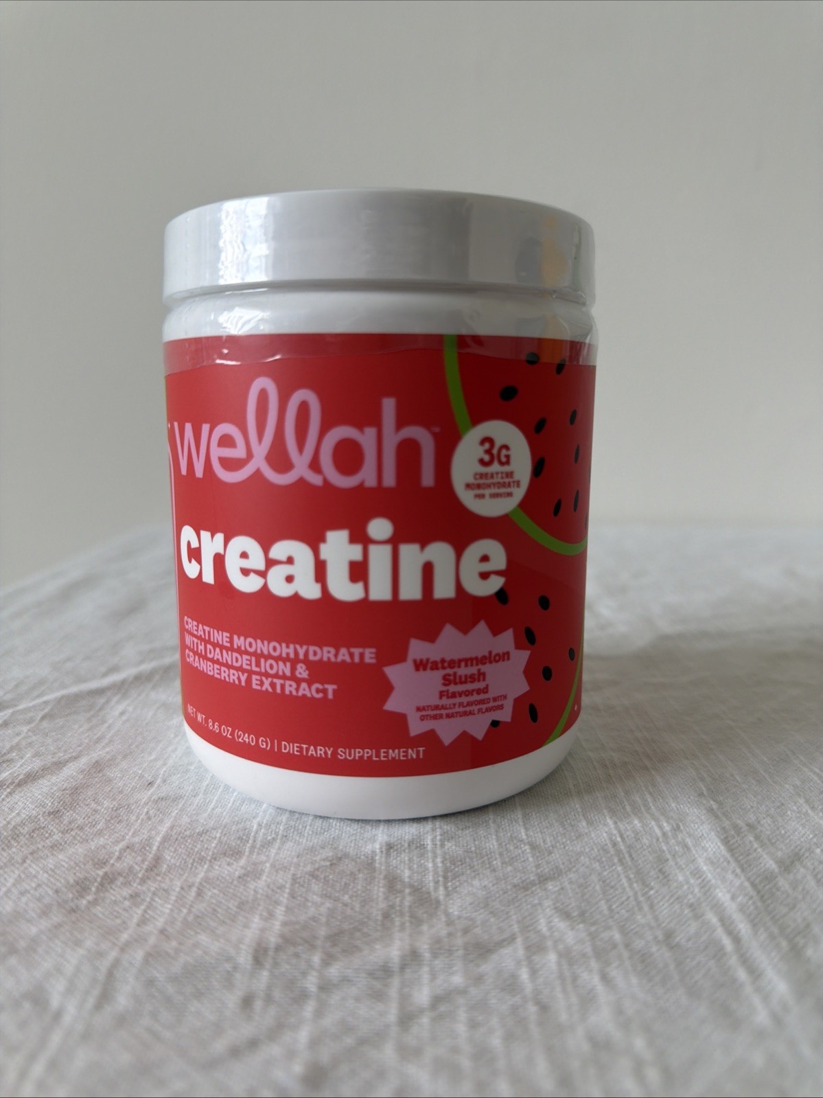 Wellah Creatine For Women (50 Servings, Watermelon Slush) - Creatine Monohydrate
