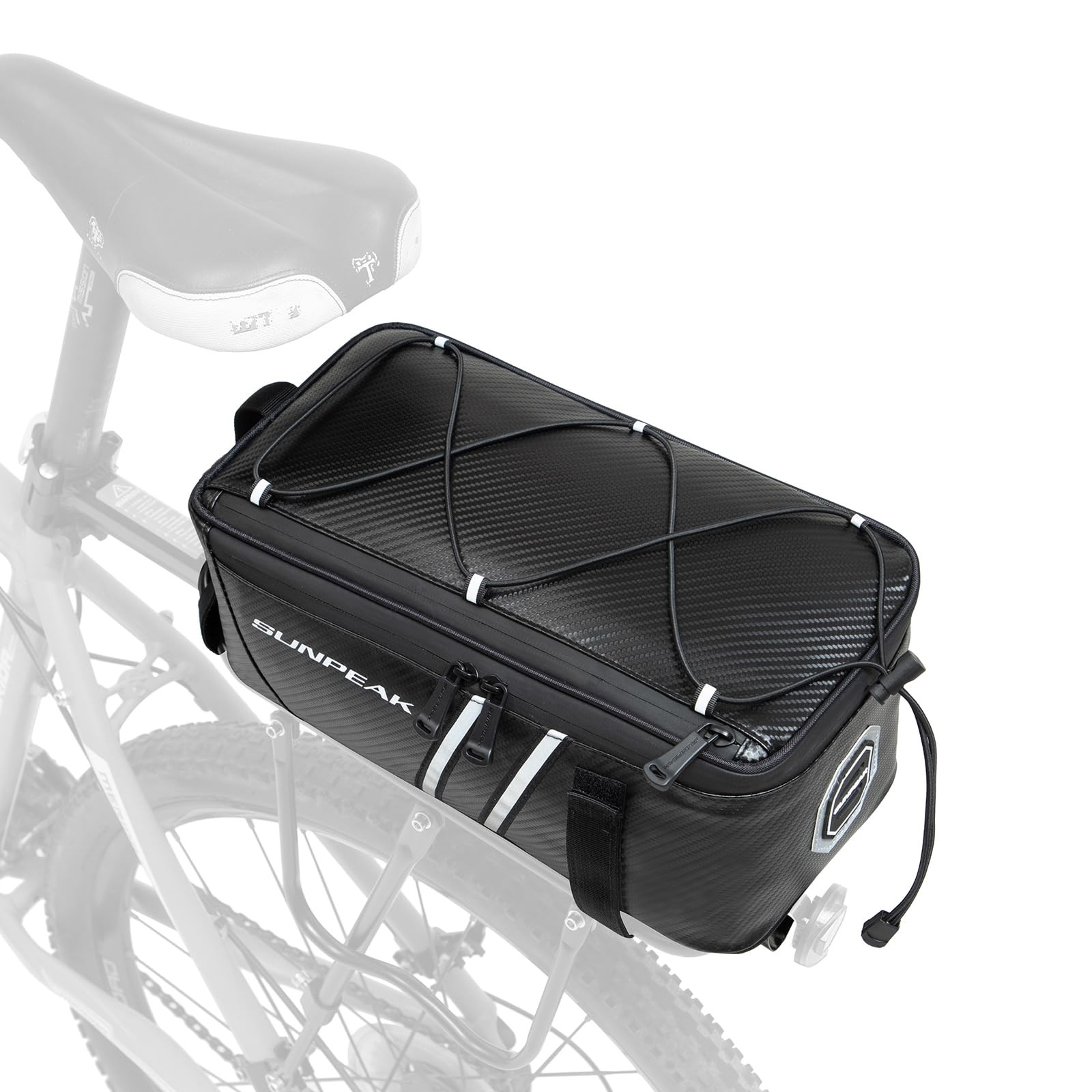 Bike Rack Bag, 7L Waterproof Rear Rack Bag for Bicycle & Ebike, Reflective Bi...