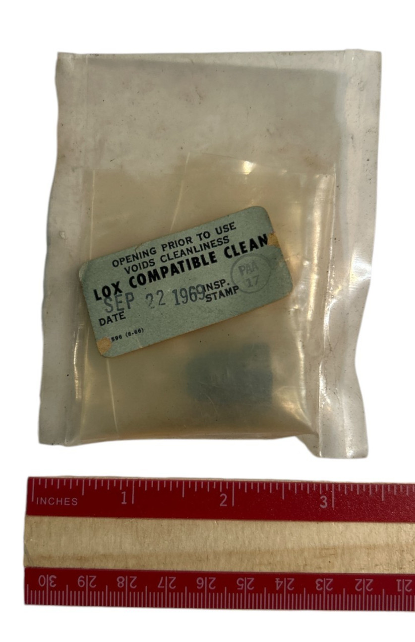 SEPT 22 1969 APOLLO NASA SPACE PROGRAM FITTING SEALED IN ORIGINAL PACKAGE B