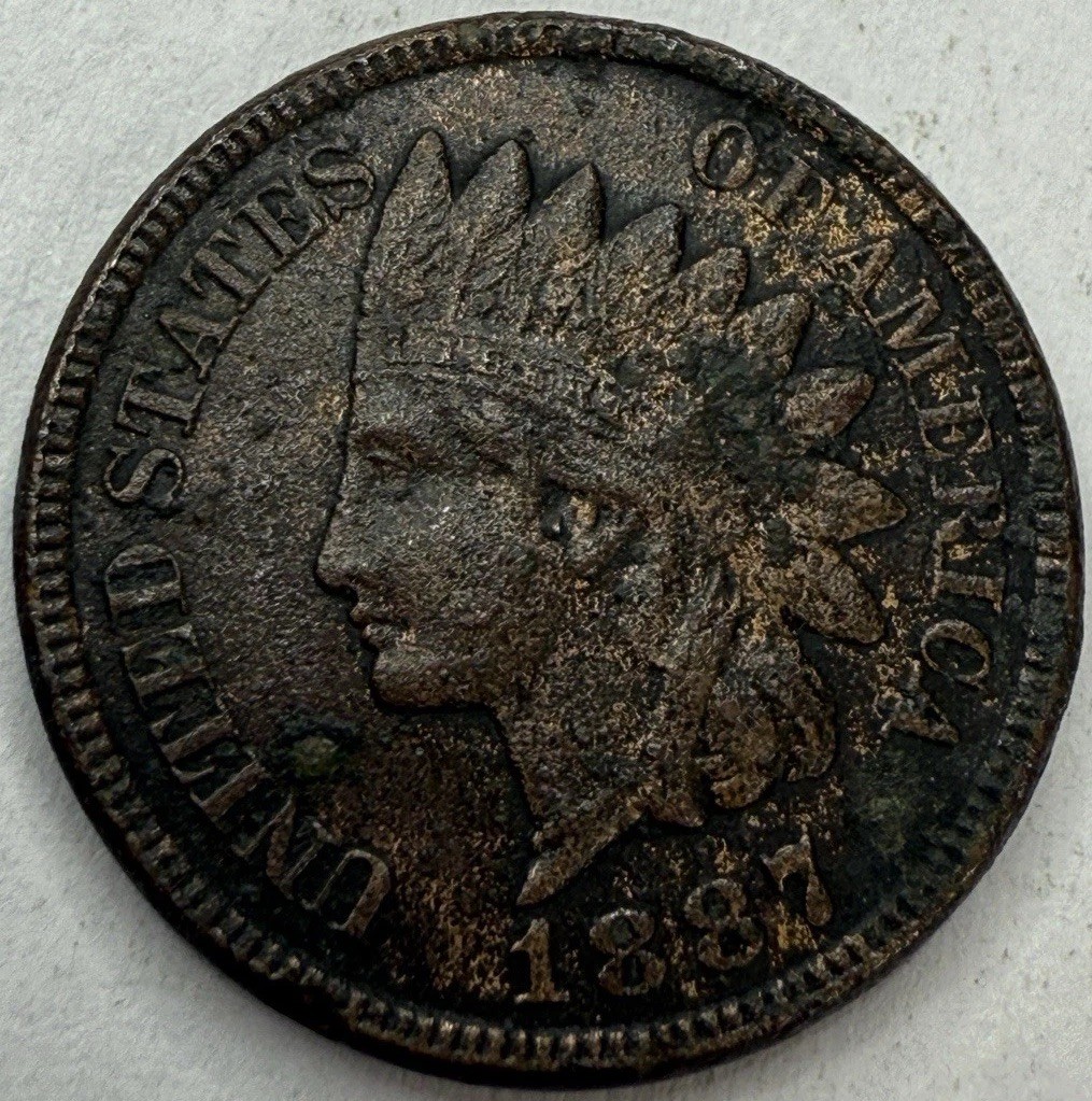 1887 Indian Head Cent Exact Coin Imaged #IND1862