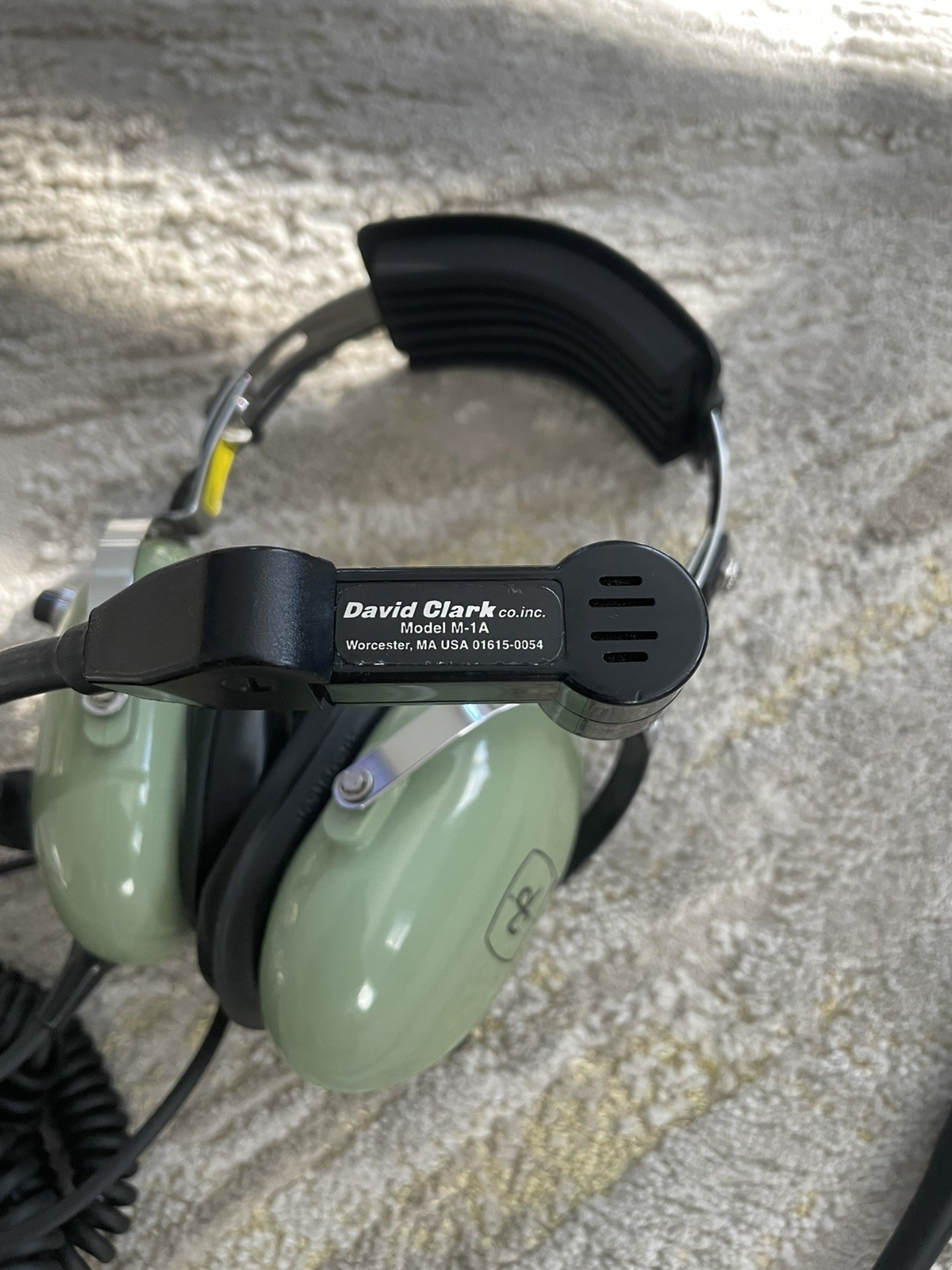 David Clark Model M-1A Aviation Pilot Headphones