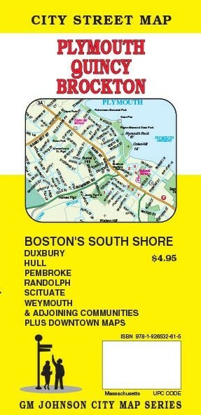 City Street Map of Plymouth, Quincy, Brockton, Massachusetts, by GMJ