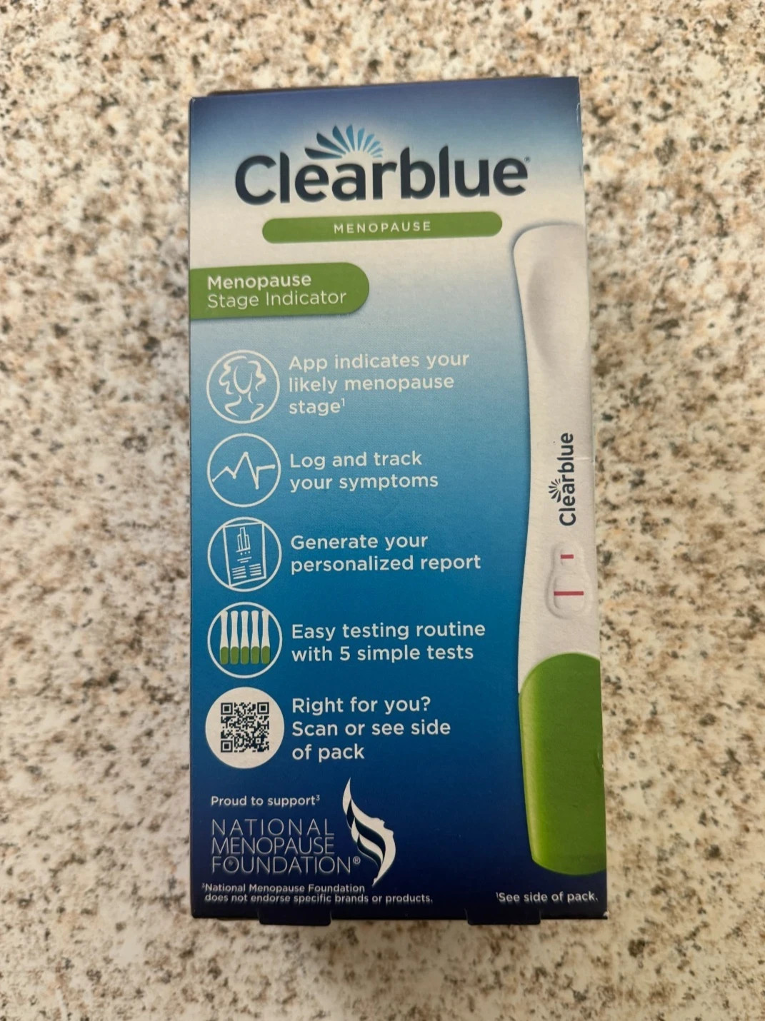 5ct Clearblue Menopause Stage Indicator Test Sticks, Sealed Pack EXP 5-31-26