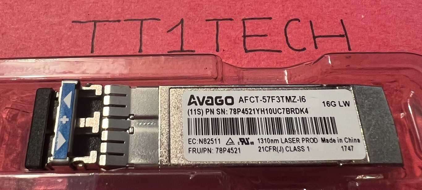 IBM Avago 78P4521 AFCT-57F3TMZ-I6 16GB LW SFP+ Transceiver