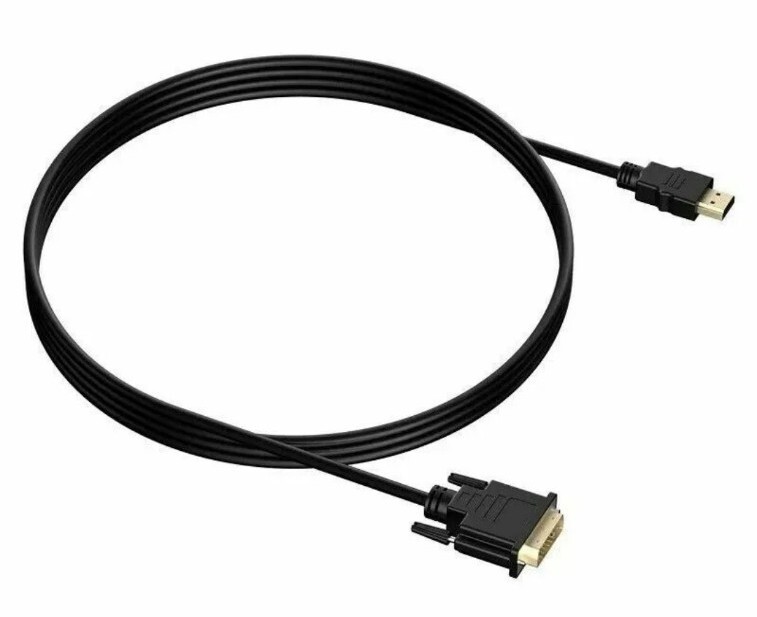 Amazon Basics HDMI to DVI Adapter Cable, Black, 6 Feet, 1-Pack