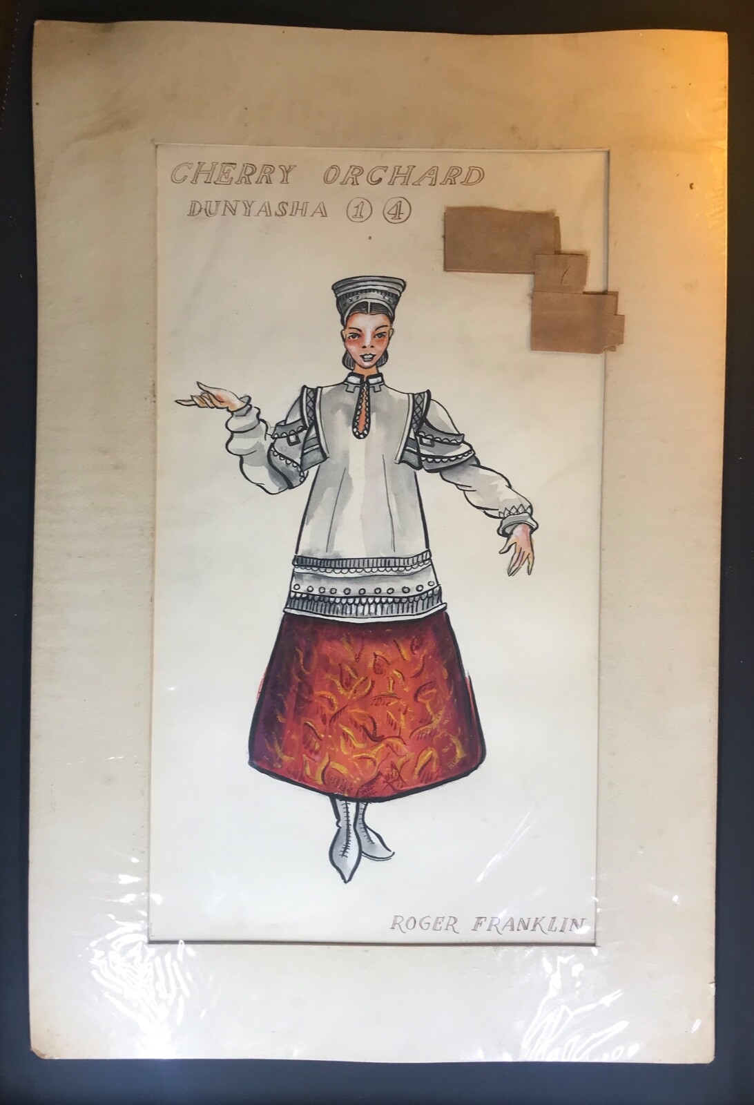 ORIGINAL ART Costume Design The Cherry Orchard by Anton Chekhov DUNYASHA play