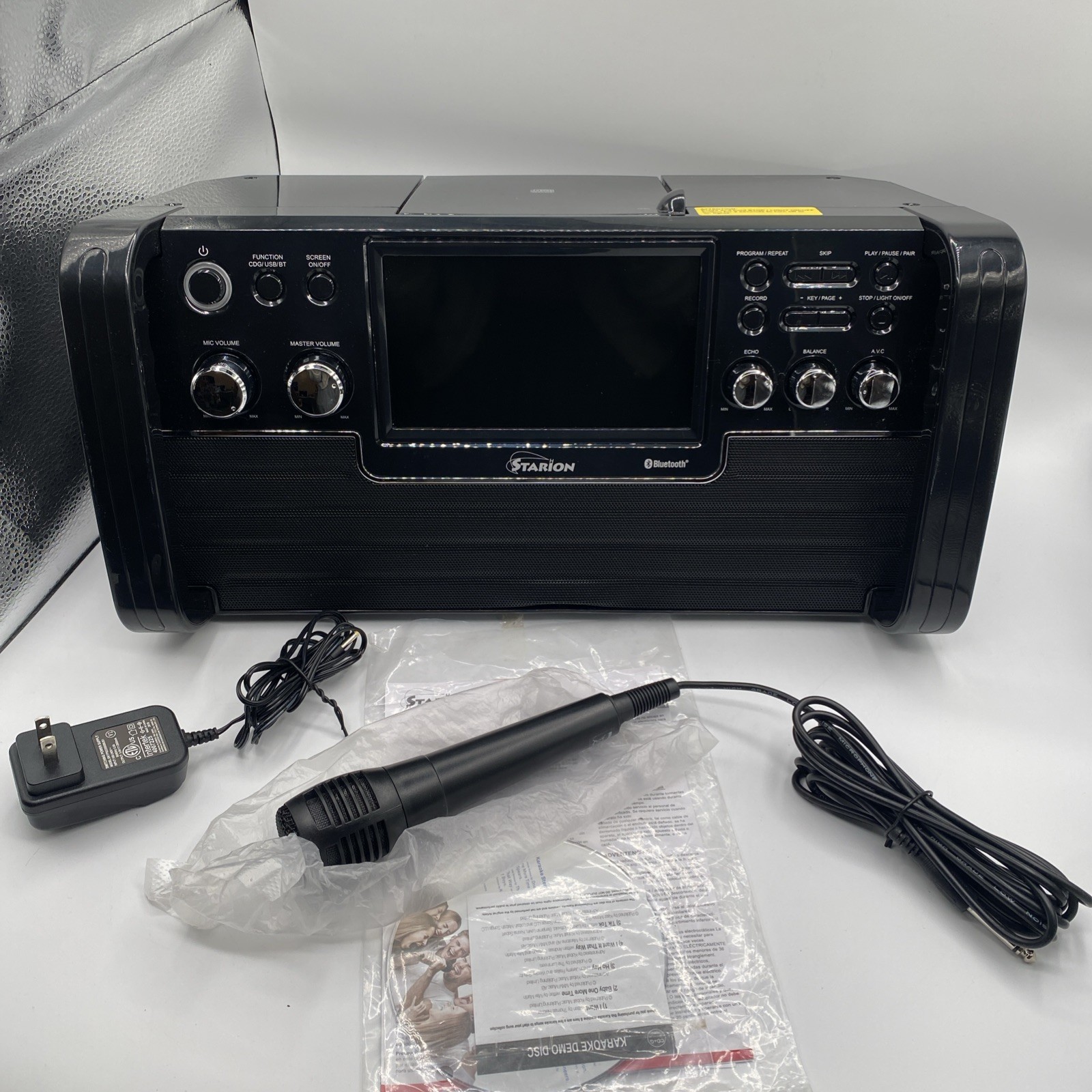 Starion KS780-B Portable Bluetooth CD+G Karaoke Machine