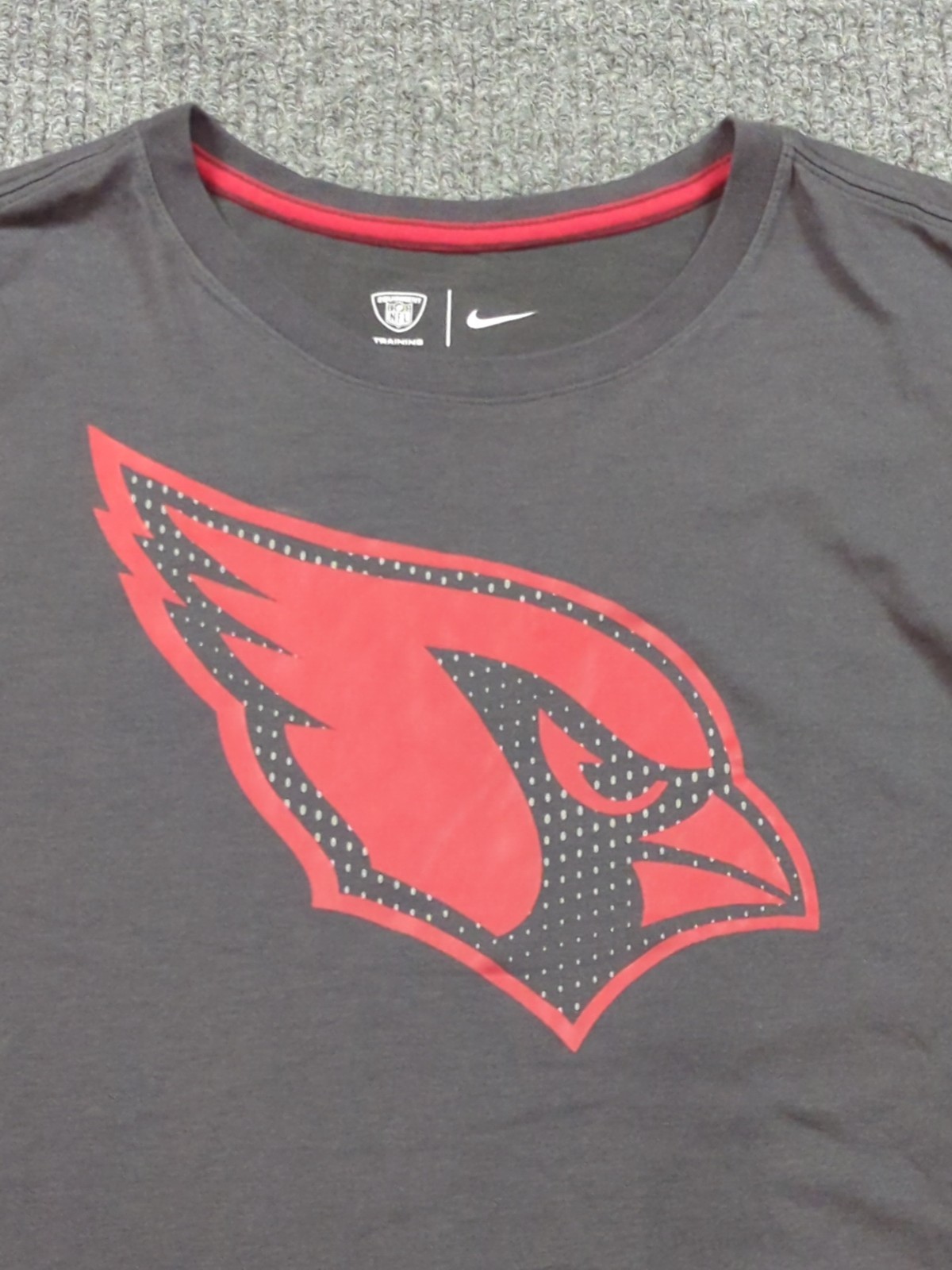 Arizona Cardinals Shirt Mens XL Gray Nike Dri Fit NFL Football Short Sleeve