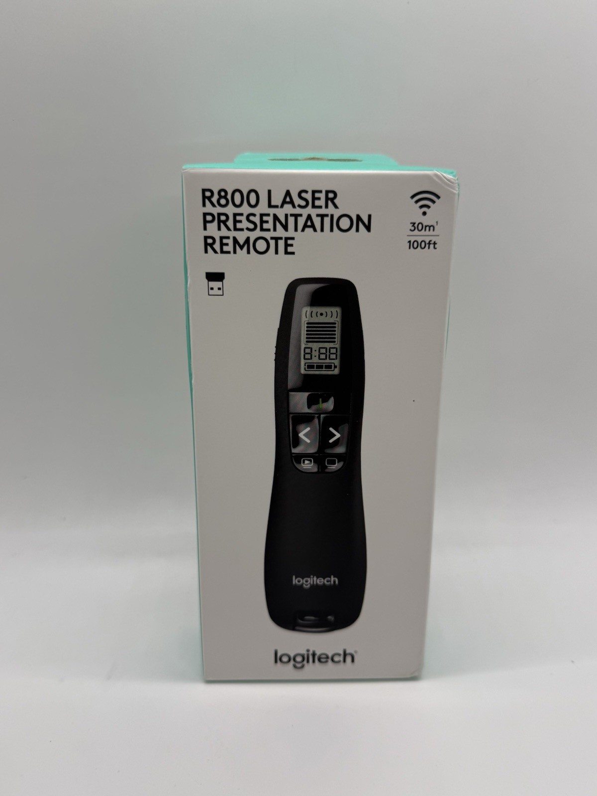 Brand New In Box/Sealed Logitech R800 Laser Presentation Remote Control - Black