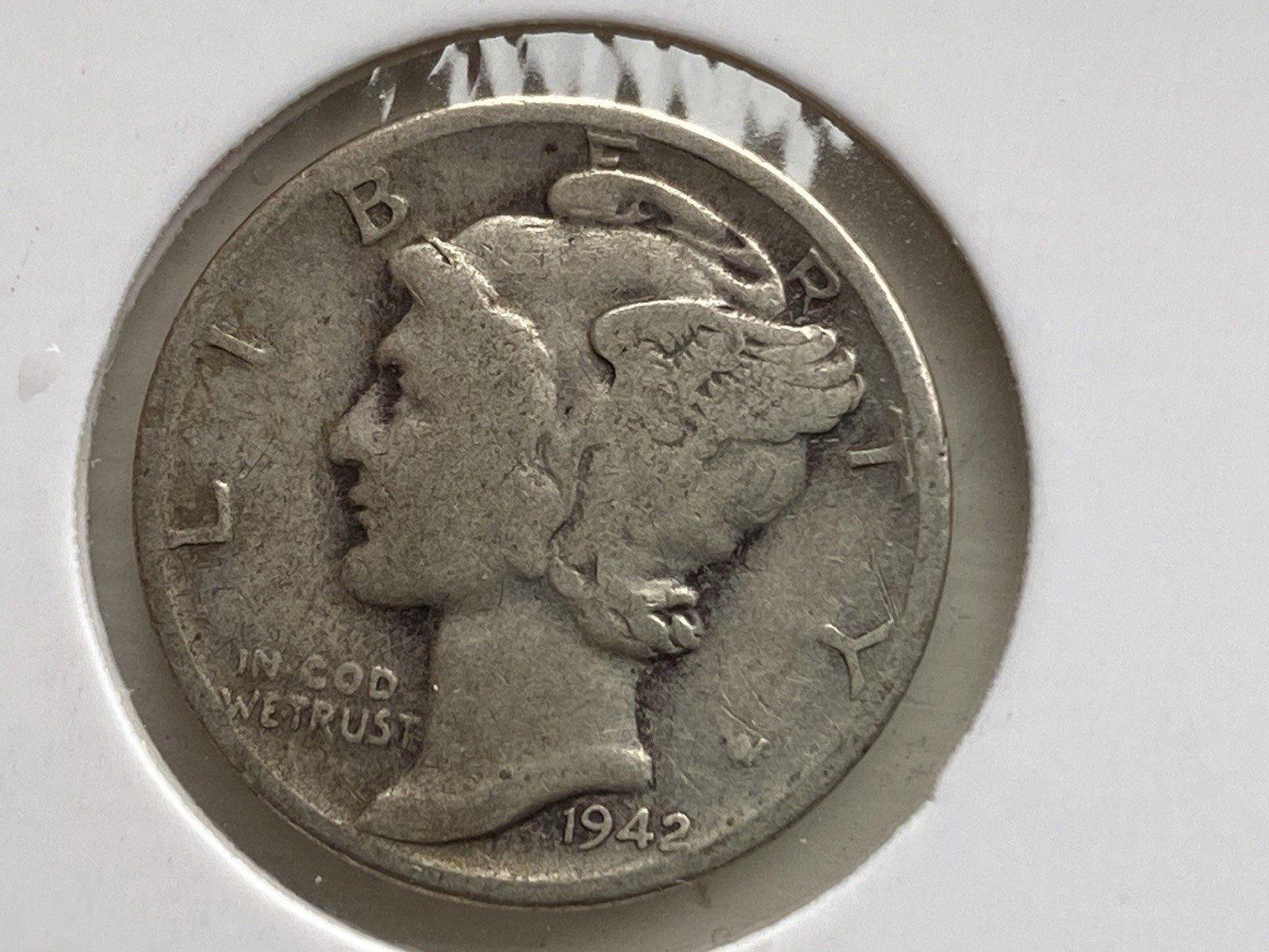 1942 No Mint Mercury /Winged Liberty 90% Silver Dime
