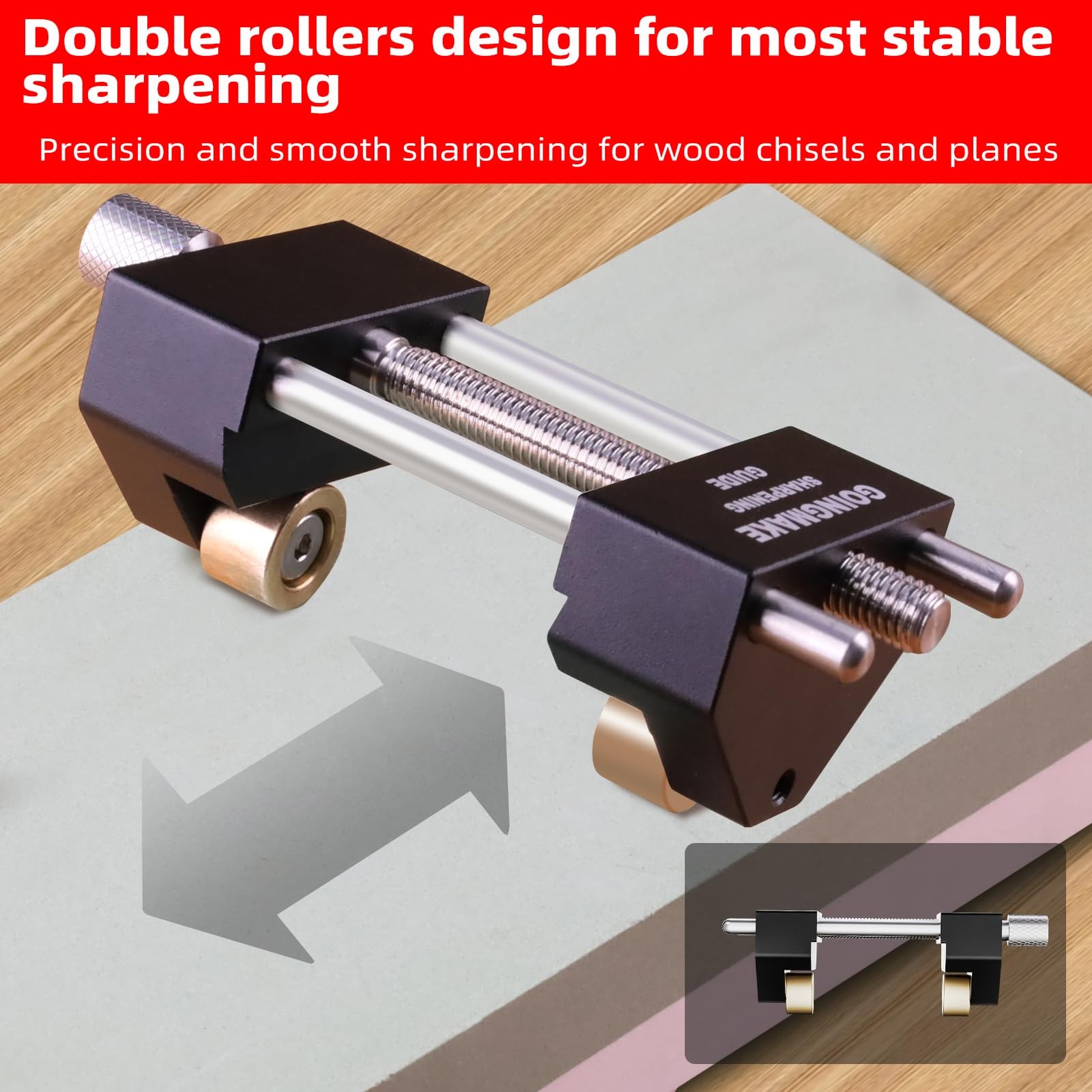 Honing Guide System Chisel Sharpening Kit for Woodworking Chisels and Planes 5/3