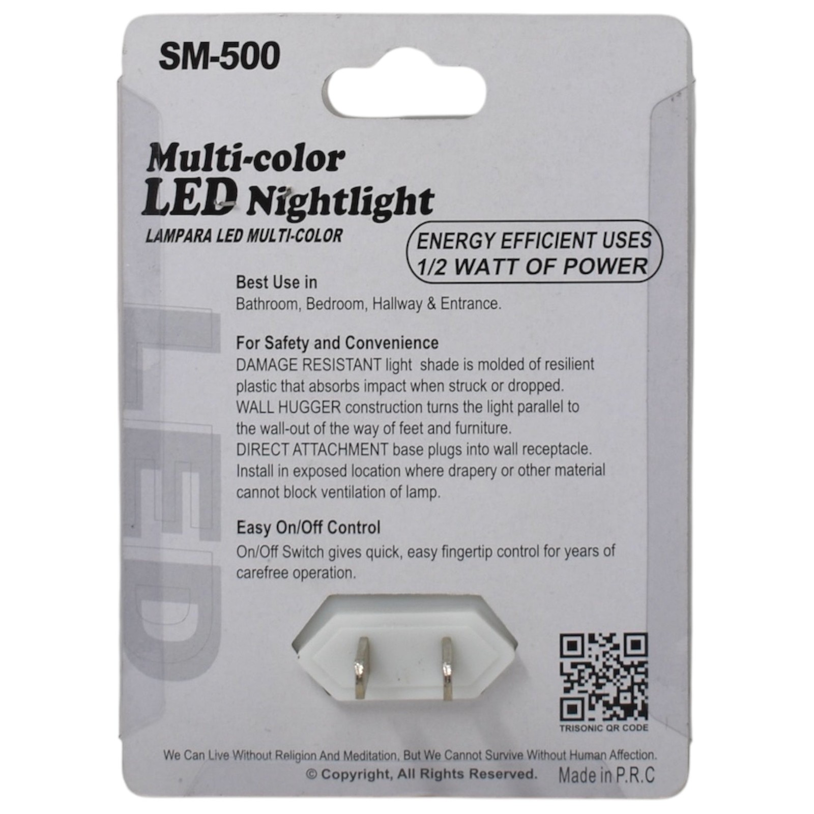 Multi-Color Moon & Star Shaped LED Nightlight - Energy Efficient