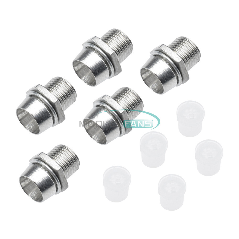 20PCS 5MM Chrome Metal Silver Bezel LED Holder Panel Display Mount Base Rubber